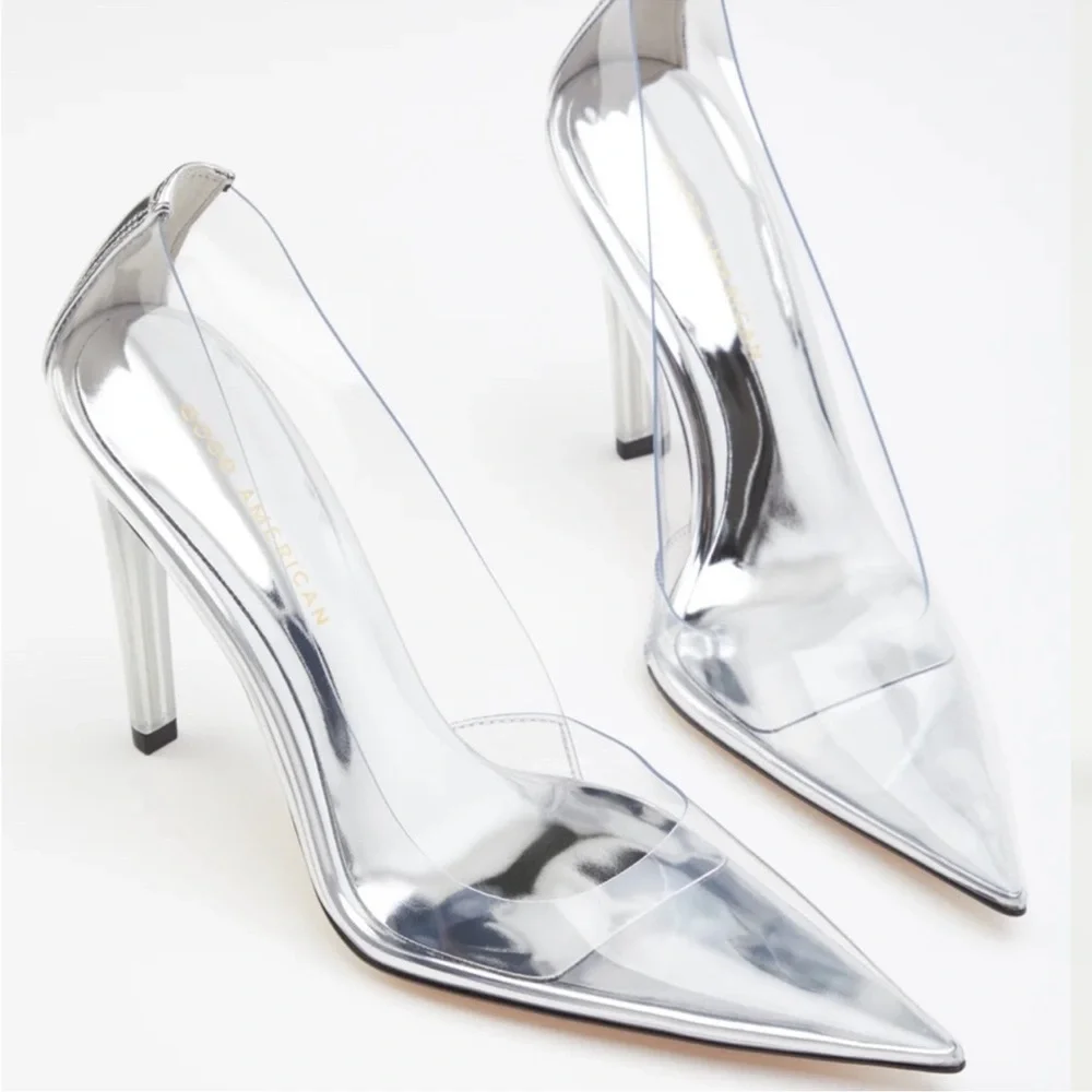 New In Box Good American Glass Cinder-F*cking-Rella Pump - Picture 3 of 14